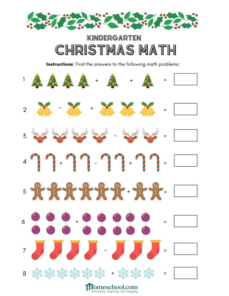 Free December Homeschool Printables | Homeschool .com